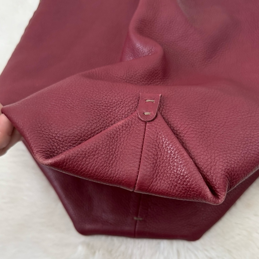 Henry Beguelin Canotta Happy Chianti Cervo Tassel Tie Large Hobo Bag Burgundy - Picture 9 of 14